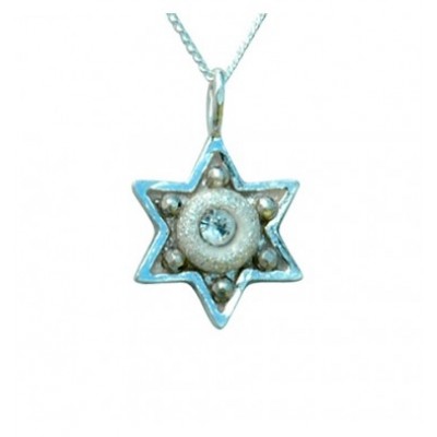 Shiny Small Star of David Necklace